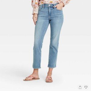 Universal Thread High Rise Slim Straight Cropped Jeans